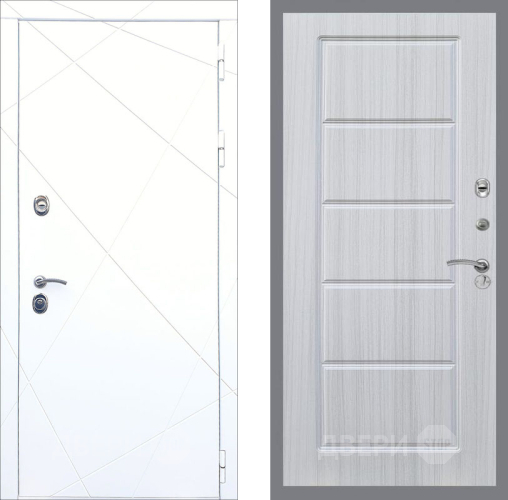 Входная металлическая Дверь Рекс (REX) 13 Силк Сноу FL-39 Сандал белый в Лосино-Петровский