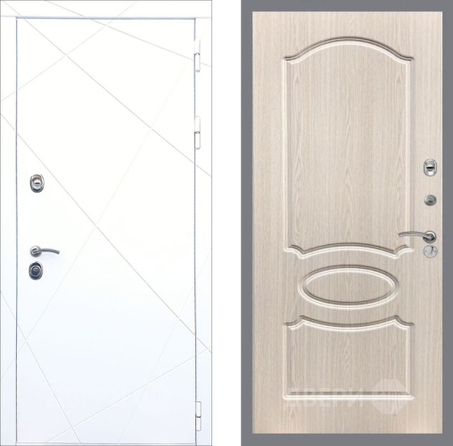 Дверь Рекс (REX) 13 Силк Сноу FL-128 Беленый дуб в Лосино-Петровский