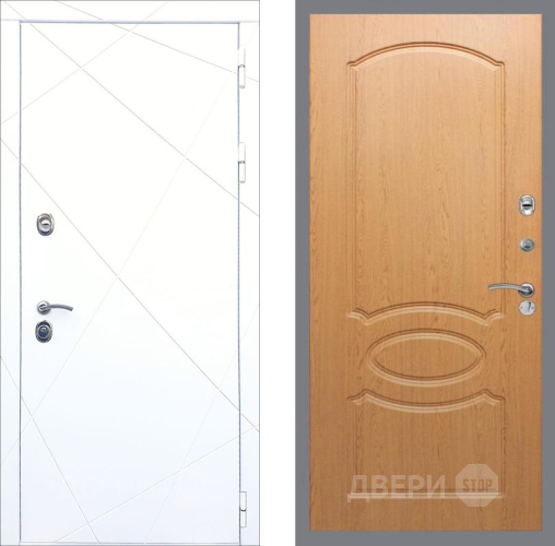 Входная металлическая Дверь Рекс (REX) 13 Силк Сноу FL-128 Дуб в Лосино-Петровский