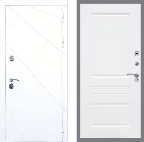 Входная металлическая Дверь Рекс (REX) 13 Силк Сноу FL-243 Силк Сноу в Лосино-Петровский