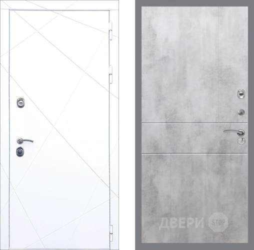 Входная металлическая Дверь Рекс (REX) 13 Силк Сноу FL-290 Бетон светлый в Лосино-Петровский