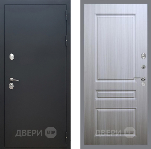 Входная металлическая Дверь Рекс (REX) 5 Черный Муар FL-243 Сандал белый в Лосино-Петровский