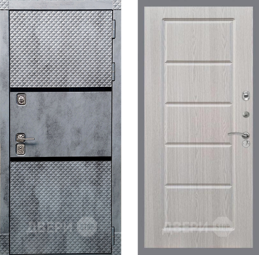 Входная металлическая Дверь Рекс (REX) 15 Бетон Темный FL-39 Беленый дуб в Лосино-Петровский