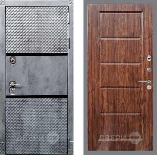 Дверь Рекс (REX) 15 Бетон Темный FL-39 орех тисненый в Лосино-Петровский