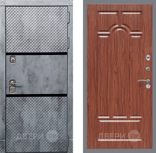 Дверь Рекс (REX) 15 Бетон Темный FL-58 орех тисненый в Лосино-Петровский