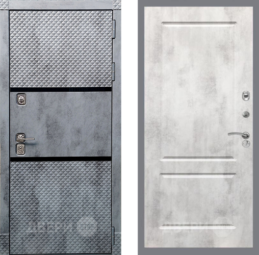Входная металлическая Дверь Рекс (REX) 15 Бетон Темный FL-117 Бетон светлый в Лосино-Петровский