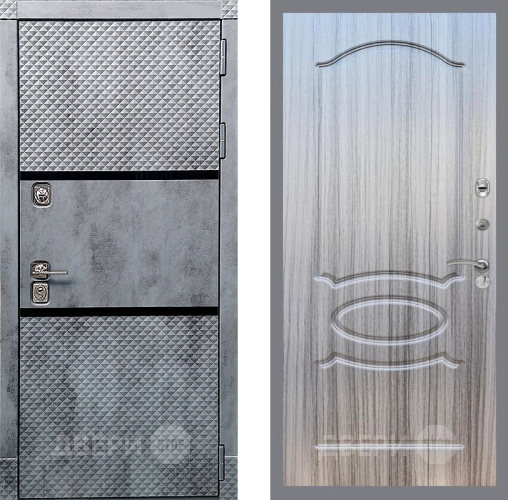 Входная металлическая Дверь Рекс (REX) 15 Бетон Темный FL-128 Сандал грей в Лосино-Петровский