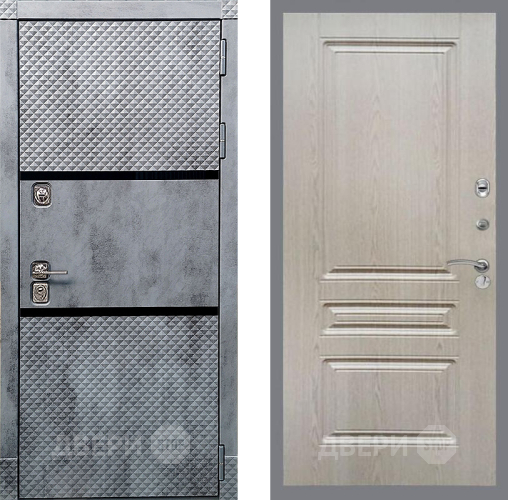 Дверь Рекс (REX) 15 Бетон Темный FL-243 Беленый дуб в Лосино-Петровский