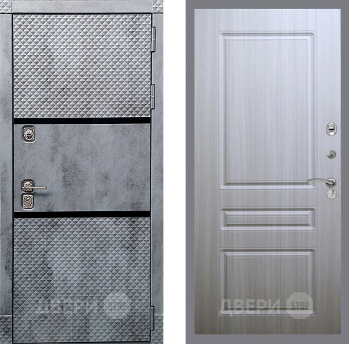 Дверь Рекс (REX) 15 Бетон Темный FL-243 Сандал белый в Лосино-Петровский