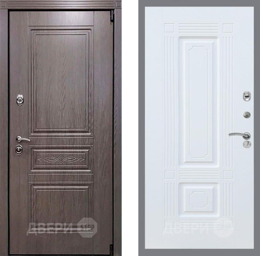 Входная металлическая Дверь Рекс (REX) Премиум-S FL-2 Силк Сноу в Лосино-Петровский