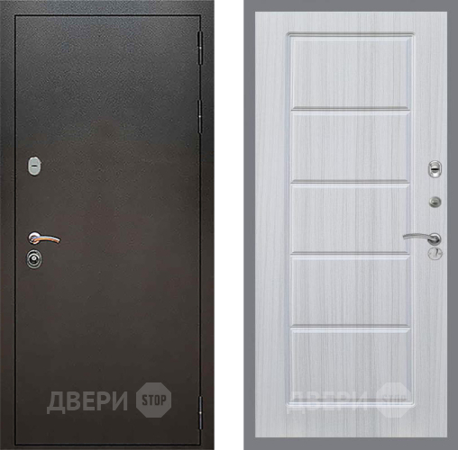 Входная металлическая Дверь Рекс (REX) 5 Серебро Антик FL-39 Сандал белый в Лосино-Петровский