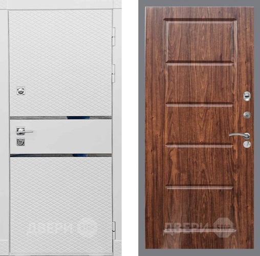 Входная металлическая Дверь Рекс (REX) 15 Силк Сноу FL-39 орех тисненый в Лосино-Петровский