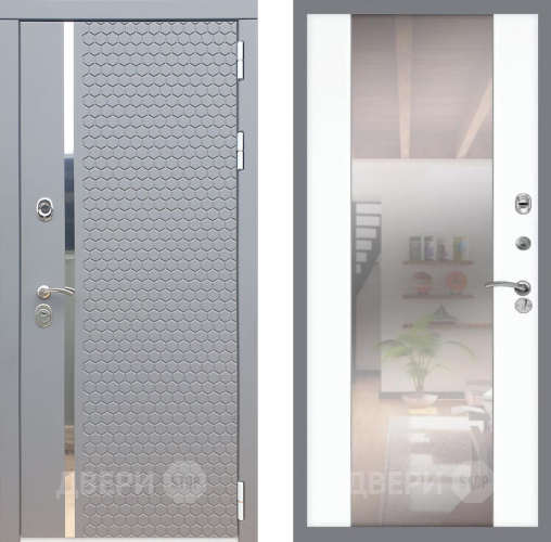 Дверь Рекс (REX) 24 СБ-16 Зеркало Силк Сноу в Лосино-Петровский