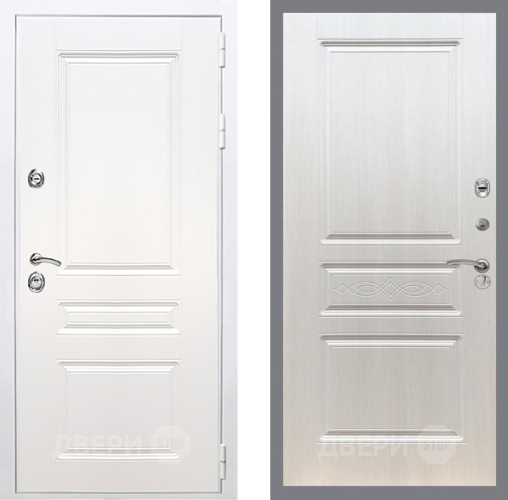 Входная металлическая Дверь Рекс (REX) Премиум-н Силк Сноу FL-243 Лиственница беж в Лосино-Петровский