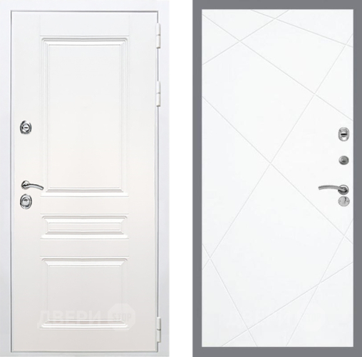 Входная металлическая Дверь Рекс (REX) Премиум-н Силк Сноу FL-291 Силк Сноу в Лосино-Петровский