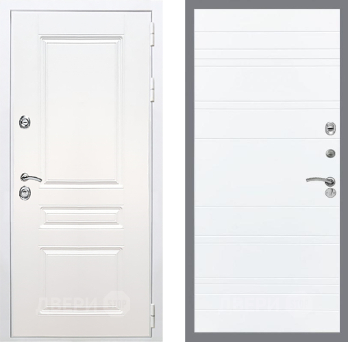 Входная металлическая Дверь Рекс (REX) Премиум-н Силк Сноу Line Силк Сноу в Лосино-Петровский