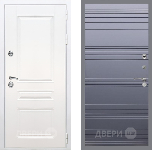 Входная металлическая Дверь Рекс (REX) Премиум-н Силк Сноу Line Силк титан в Лосино-Петровский