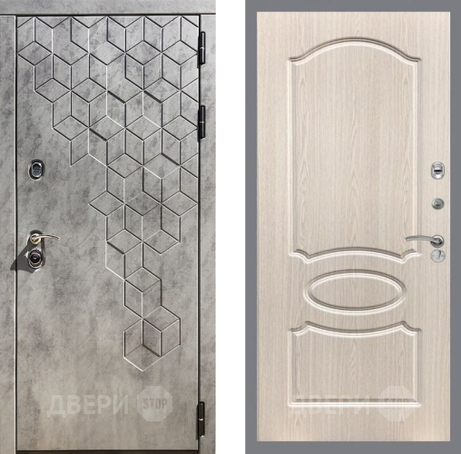 Входная металлическая Дверь Рекс (REX) 23 FL-128 Беленый дуб в Лосино-Петровский