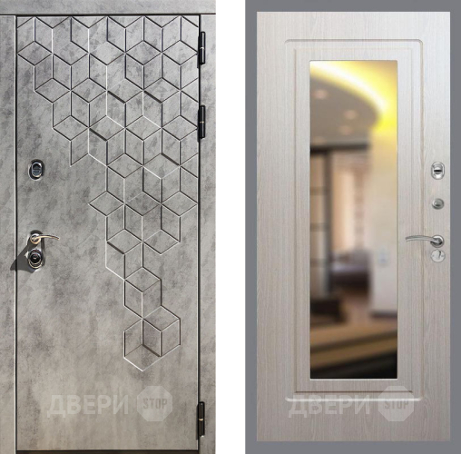 Входная металлическая Дверь Рекс (REX) 23 FLZ-120 Беленый дуб в Лосино-Петровский