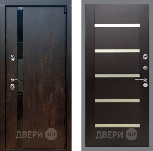 Входная металлическая Дверь Рекс (REX) 26 СБ-14 стекло белое венге поперечный в Лосино-Петровский