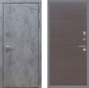 Дверь Рекс (REX) 13 Бетон Темный GL венге поперечный